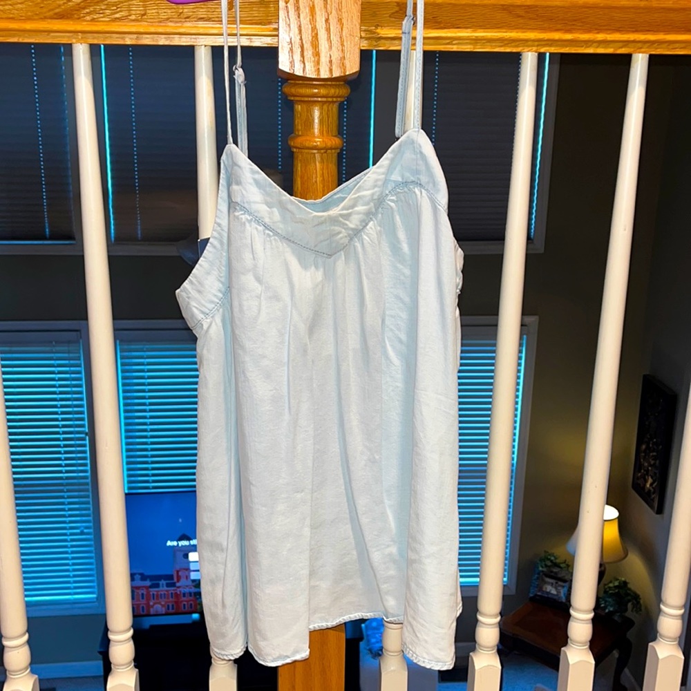 Light Blue Flowy Tank Top